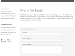 Text Shade web interface