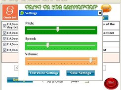 ClassleSoft Text to Mp3 converter settings