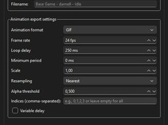Extractor Tab: Override Settings Window