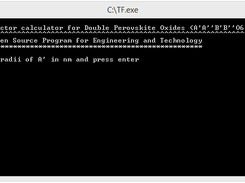 Tf Calculator for Pervoskites Screenshot 1