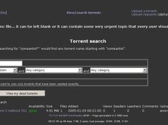 View/search torrents -page