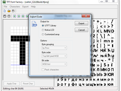 Code export dialog