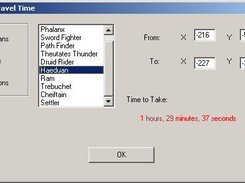 Traveling time calculator