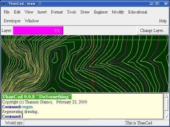 Map with contour lines