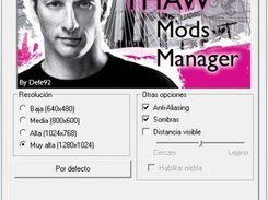 Configuración del THAW en español.