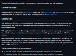 The Apache Struts web framework Screenshot 1