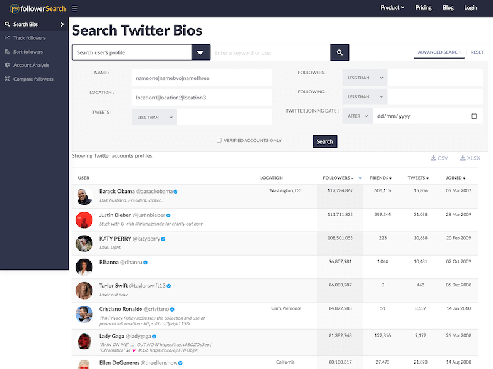 FollowerSearch Screenshot 1