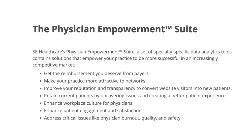 The Physician Empowerment Suite Screenshot 1