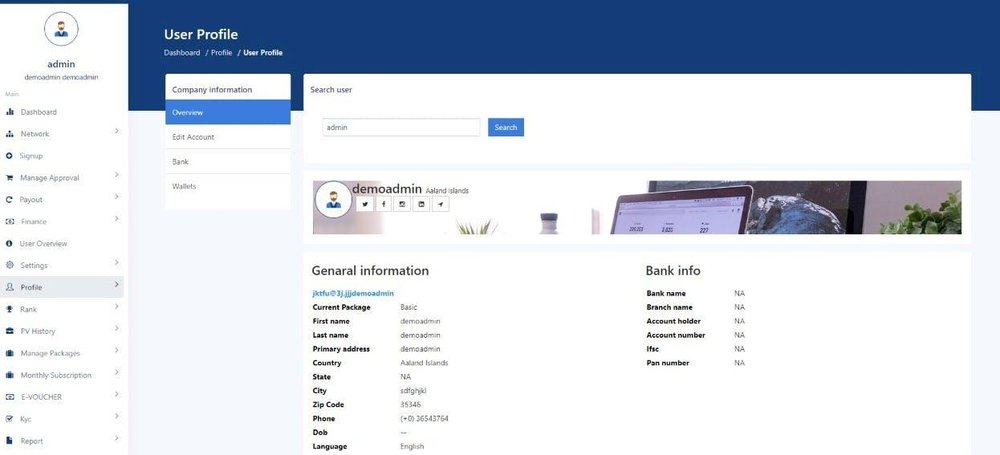Prime MLM Software Screenshot 1