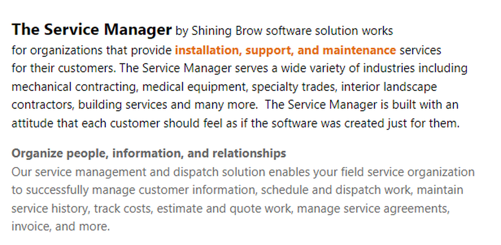 The Service Manager Screenshot 1