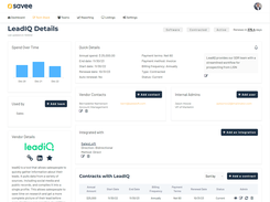 Savee Vendor & Contract info