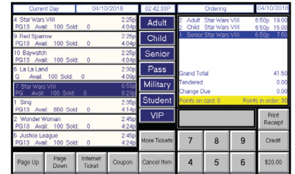 Theatre Point-of-Sale Screenshot 1