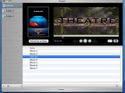 The visualizer window, with all video files you added. 