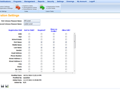 Admin registration fields