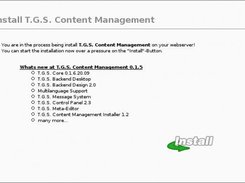 T.G.S. Content Management Installer
