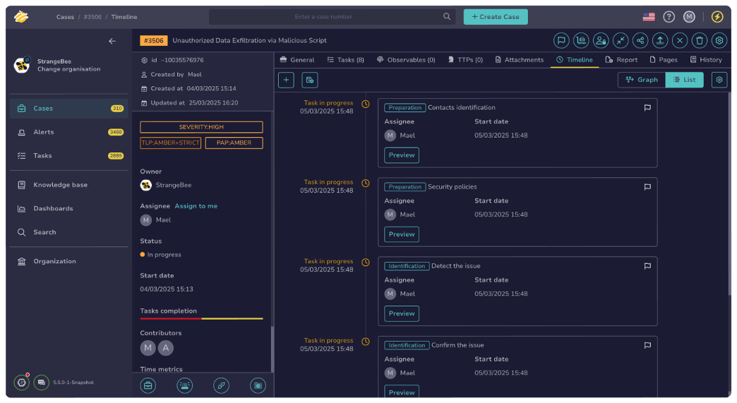Tasks creation