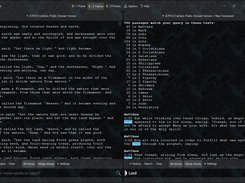A dark color scheme and background scheme