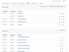 Client Notes & Documents