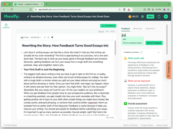 Example feedback of thesify.ai