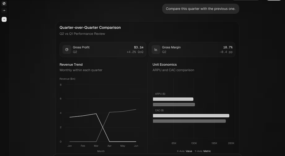 Thesys Agent Builder Screenshot 1