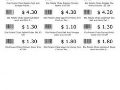 Shelf labels printed output (LC-30 format)