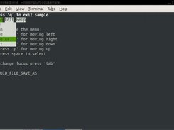 Uncool showing the menu widget