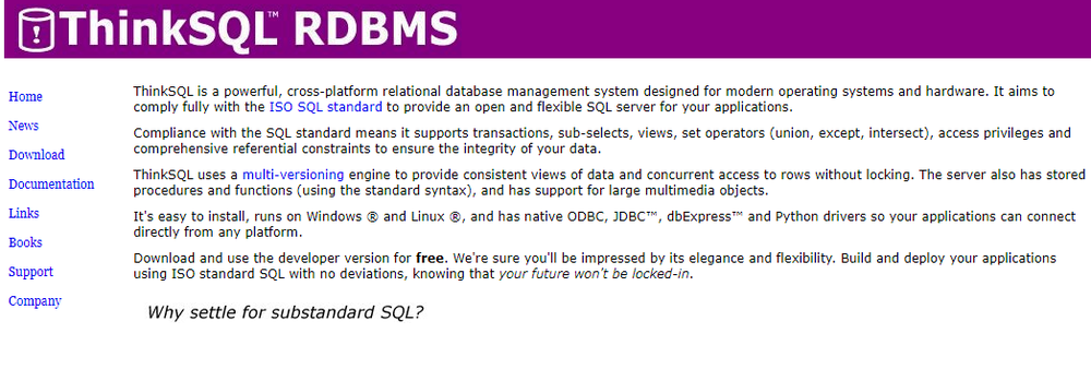 ThinkSQL Screenshot 1