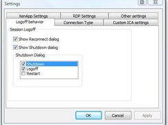 Settings: Manage Logoff behavoir