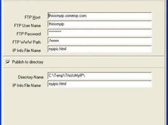 Configuration of publishing of retrieved IP