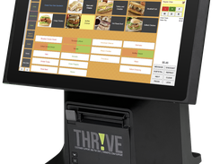 Easily customize orders with our Conversational Order Entry, shown on Adobe Acrobat POS with Built-In Printer Base