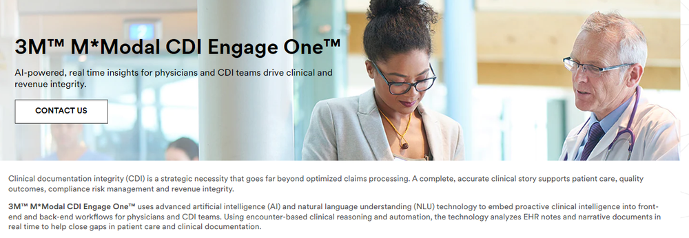 3M M*Modal CDI Engage One Screenshot 1