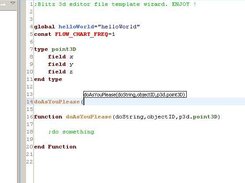 Context function Information when digiting parameters