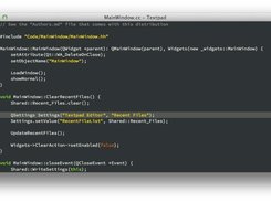 Textpad showing it's "Oblivion" color scheme