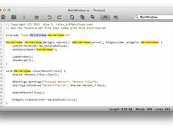 Textpad searching for "MainWindow"