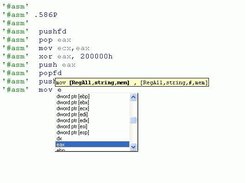 InlineAsm and IntelliSense