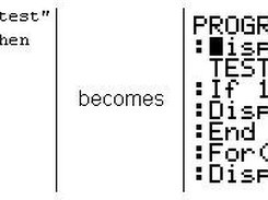 Source in Notepad, and the compiled source on the TI-84+