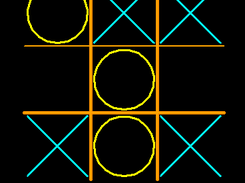 tic tac toe AI - a typical gameplay