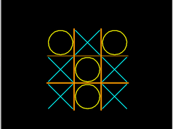 tic tac toe AI - a typical gameplay
