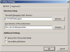 TickBug Preferences Window