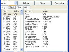 Sample Yield Information Screen