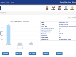 Digital Ticketing School Dance Dashboard