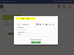 Online Portal Credit Card Integration