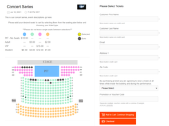 TicketPeak Ticket Selection Page