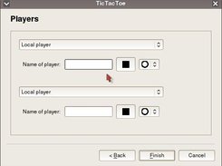 Players settings for new game.