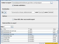 Export project dialog