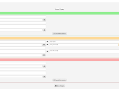 All modifications review interface