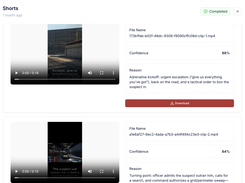Automatically find the best moments and turn long videos into high performing short clips with captions.