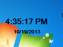 The clock is locked on the desktop without the calendar.
