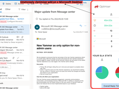 The timetoreply Optimiser provides real-time data, live, directly to your individual team members to show them how they stack up against their team’s metrics, and also which emails in their inbox they need to attend to next