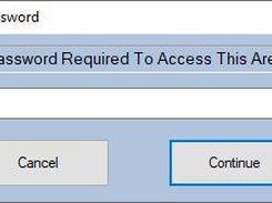 Password-protected admin area